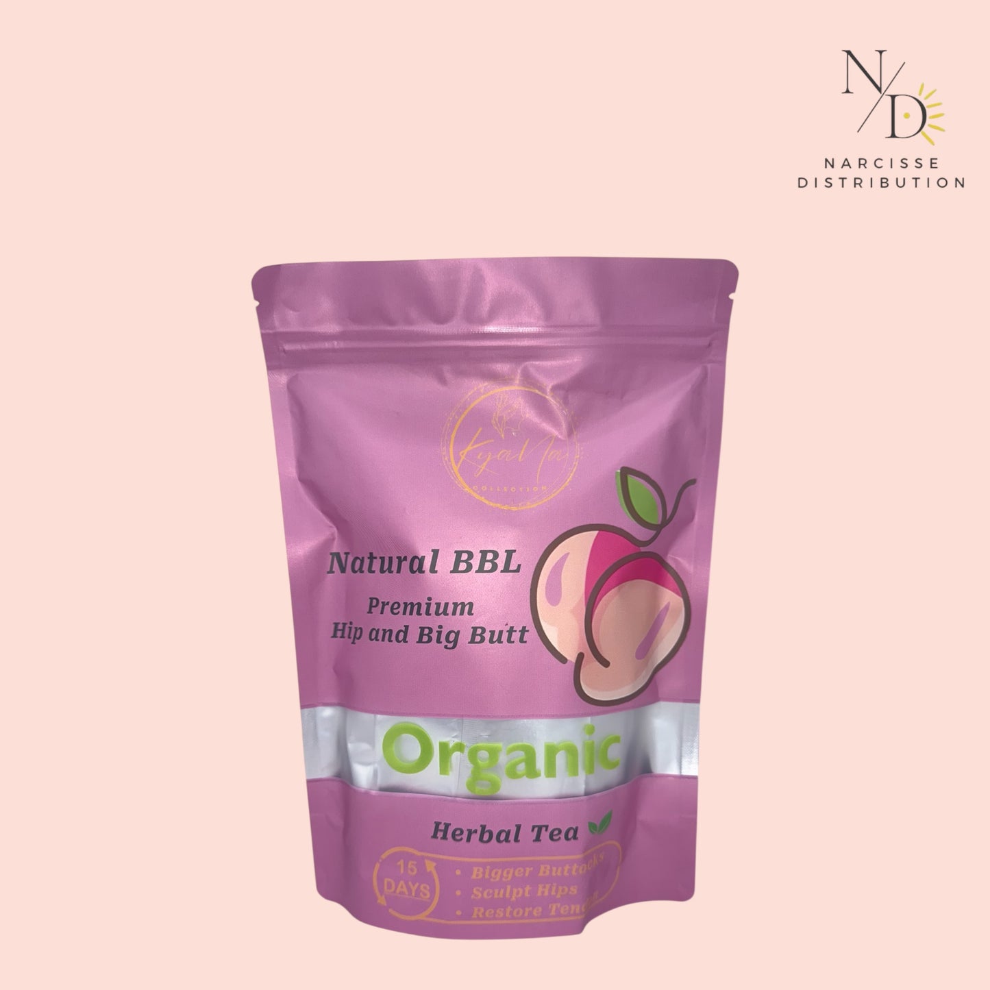 Syrop Basic KIT Natural BBL - (1 bg Organic Herbal Tea Powder + 1 lb Organic Booster Powder + 1 Bottle, 200 ml of Pure Organic Syrop)-Premium Hip and Big Butt