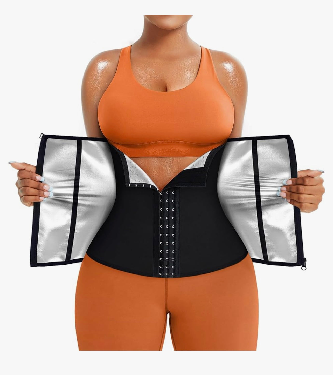 kyana Collection-Training Waist trainer for Belly sweat with double wrap and thermal control layer