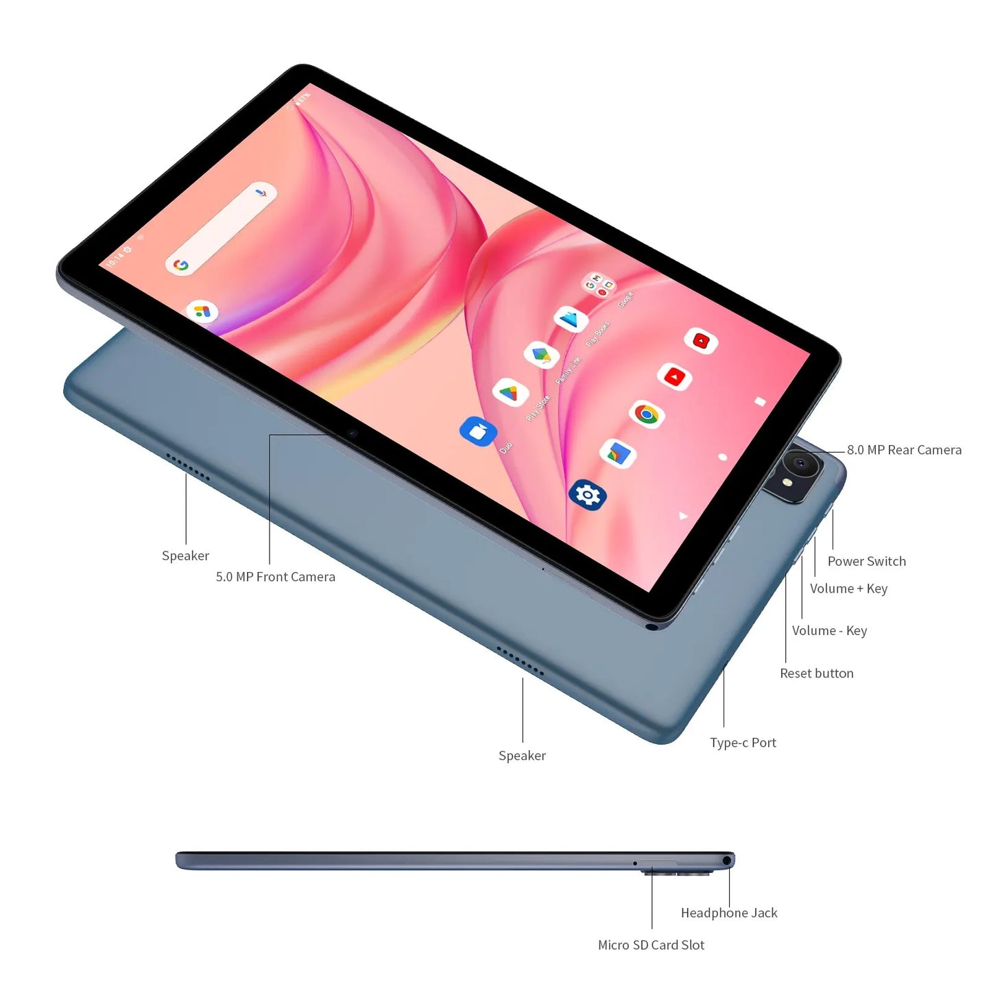 Android 13 Tablet 10.1", 12GB(6+6 Expand) RAM, 128GB ROM, Octa Core, DUAL SIM 4G UNLOCKED With 2.4G/5G WiFi GPS